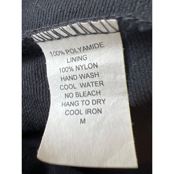 NWT Elana Kattan Womens Size M Black Maxi Dress Stretch Mesh Abstract Floral - Picture 16 of 16